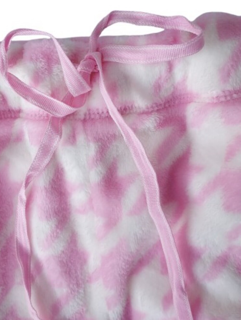 Joyspun Plush Pink White Drawstring Pajama Jogger Lounge Pant Size XL NEW NWT - Picture 4 of 11